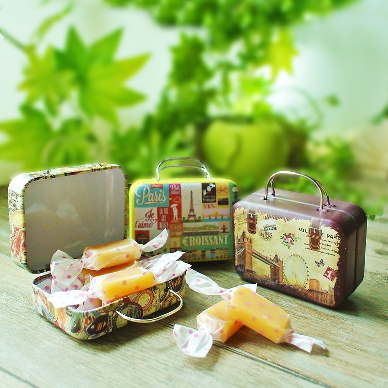 觅蜜旅行箱 牛奶糖礼盒/一组3个旅行箱/附台湾特色纪念邮票 - 零食/点心 - 新鲜食材 
