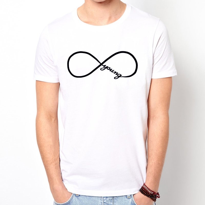 Forever Young infinity #2 短袖T恤 2色 永远年轻 文青设计原创 - 男装上衣/T 恤 - 棉．麻 多色