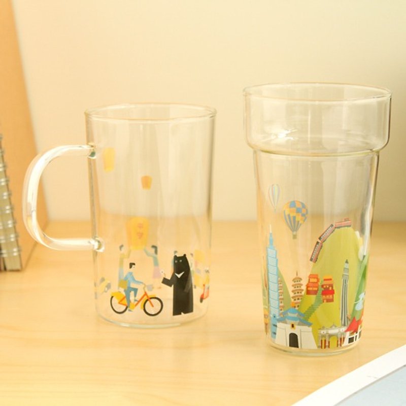 旅行世界杯-耐热玻璃杯组 台湾 - 咖啡杯/马克杯 - 玻璃 白色