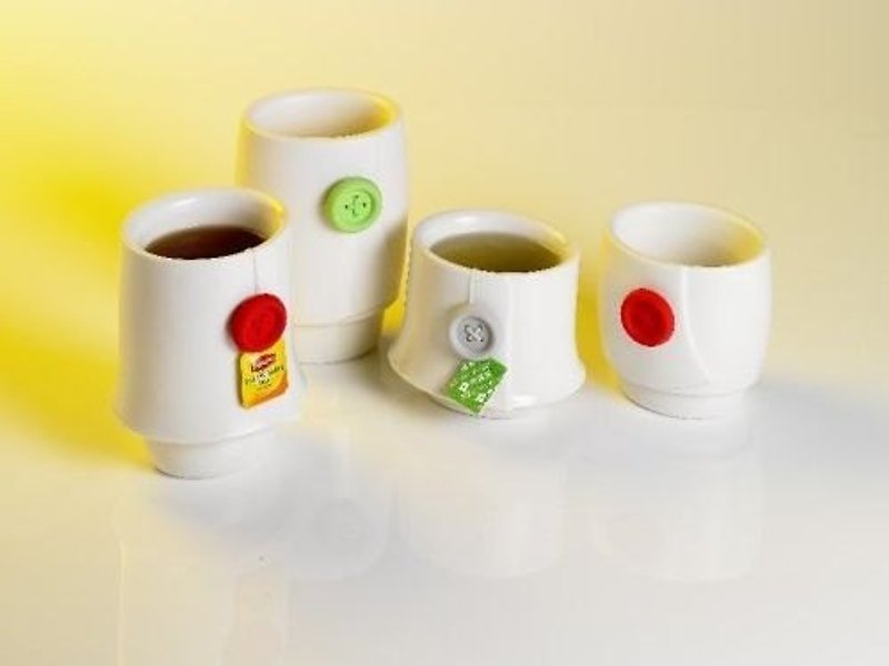 kedo Tea-Code Cup 茶扣大杯双入特惠组 创意茶杯 - 茶具/茶杯 - 陶 白色