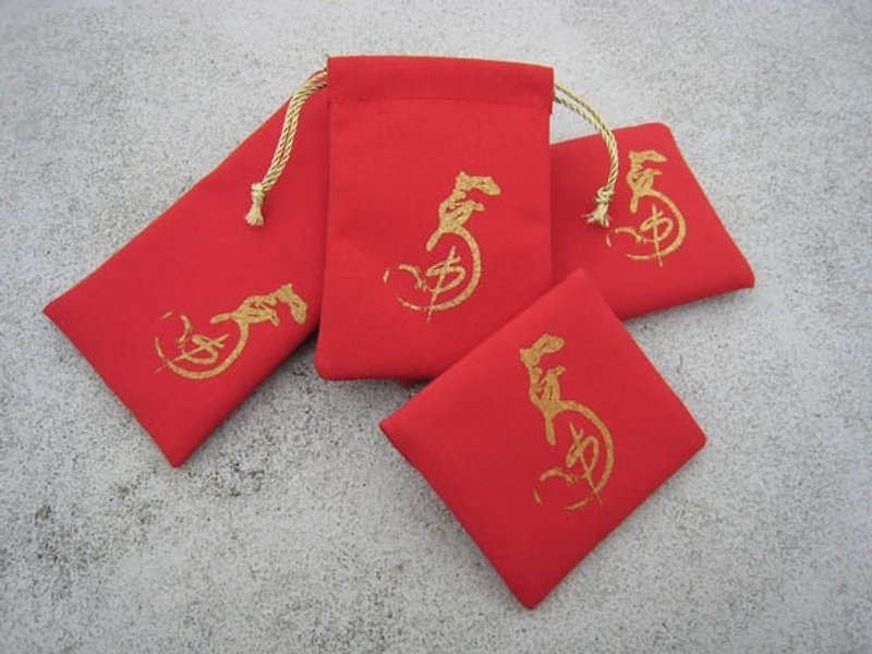 设计款棉质红包袋/手机袋/证件包/零钱包/收纳袋/红 - 红包/春联 - 其他材质 红色