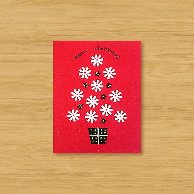 ( 2款供选择 ) 手工卡片 _ 花花圣诞树 - 圣诞卡 - 卡片/明信片 - 纸 白色