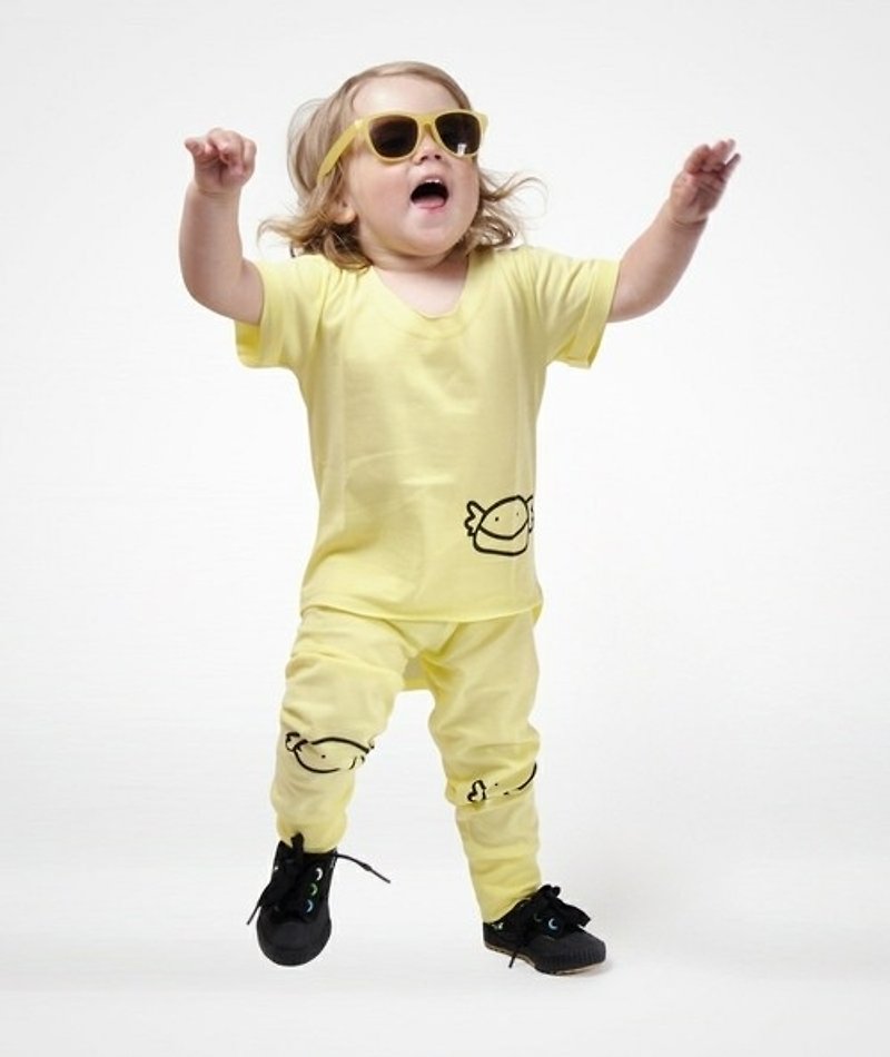 2014春夏~~ 瑞典 微笑天使有机棉T-shirt(黄/绿) - 其他 - 棉．麻 黄色