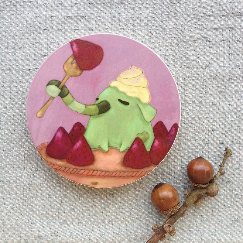 陶瓷吸水杯垫【寻梦象】 - 杯垫 - 其他材质 粉红色