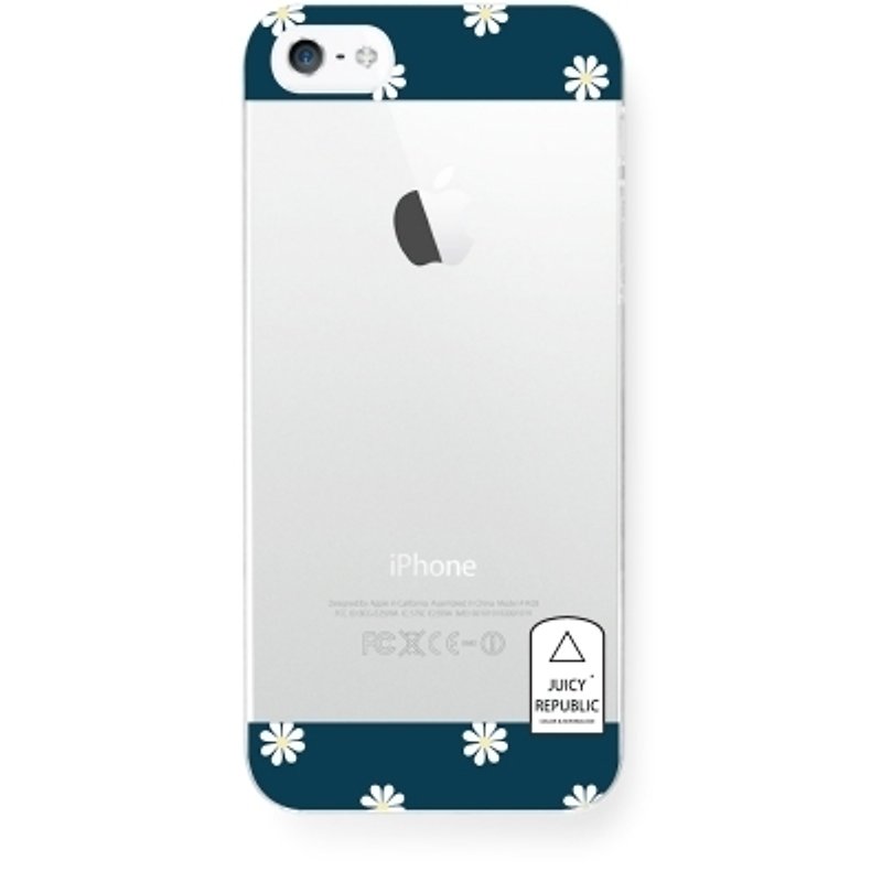 女孩寓所 :: Juicy Republic x iphone 5/5s 透明手机壳-蓝底小花 - 其他 - 其他材质 白色