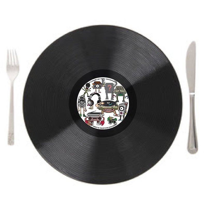 黑胶唱片造型 咖啡杯垫/桌垫/餐垫 音乐设计款交换礼物圣诞节生日 - 摆饰 - 其他材质 