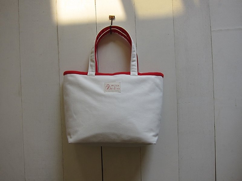 马卡龙系列-帆布中型托特包 (NO. 40:牛奶草莓酱) - 侧背包/斜挎包 - 其他材质 多色