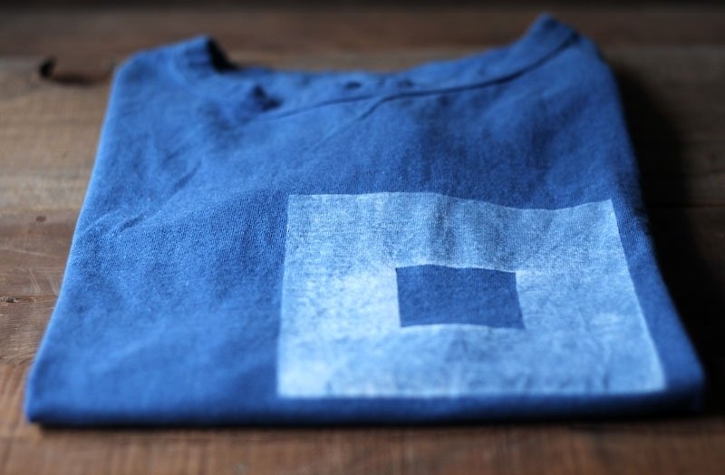 蓝染T恤 ░ 回圈 M - 女装 T 恤 - 棉．麻 蓝色