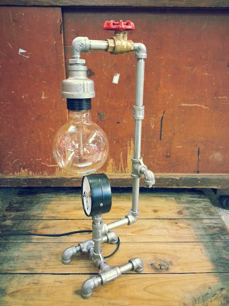 Edison-industry  复古  工业风  LOFT    手改压力表时钟 水管灯具-爱迪生工业 设计款14 - 灯具/灯饰 - 其他材质 灰色