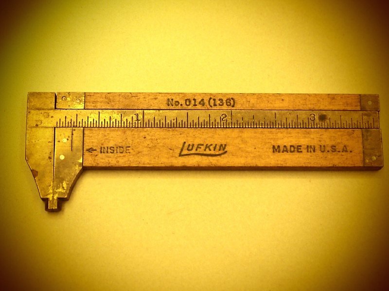 早期老件Lufkin游标卡尺 - 其他 - 其他材质 金色