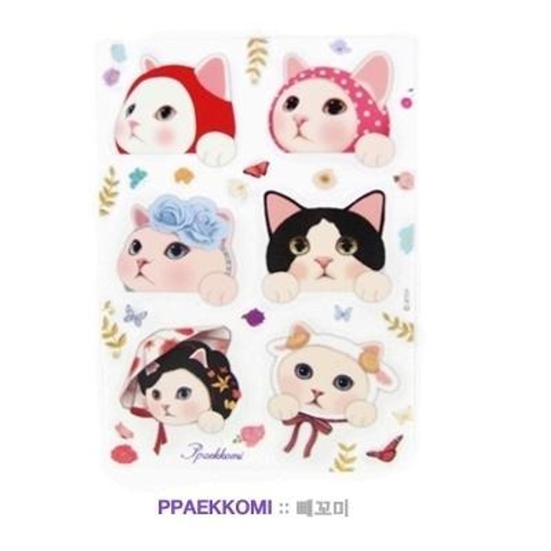 Jetoy, 甜蜜猫 装饰 贴纸_Ppakkomi (J1508108) - 贴纸 - 纸 多色