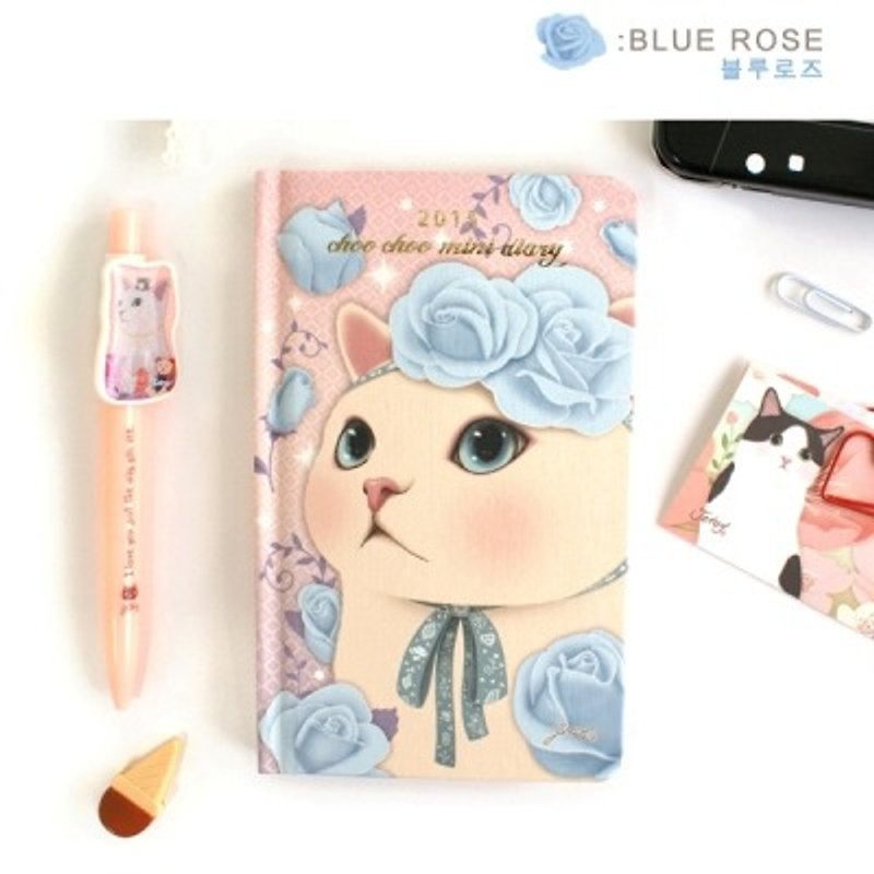 Jetoy,Choo Choo甜蜜猫硬皮 2015 手帐月历_Blue rose（J1410204） - 笔记本/手帐 - 纸 多色