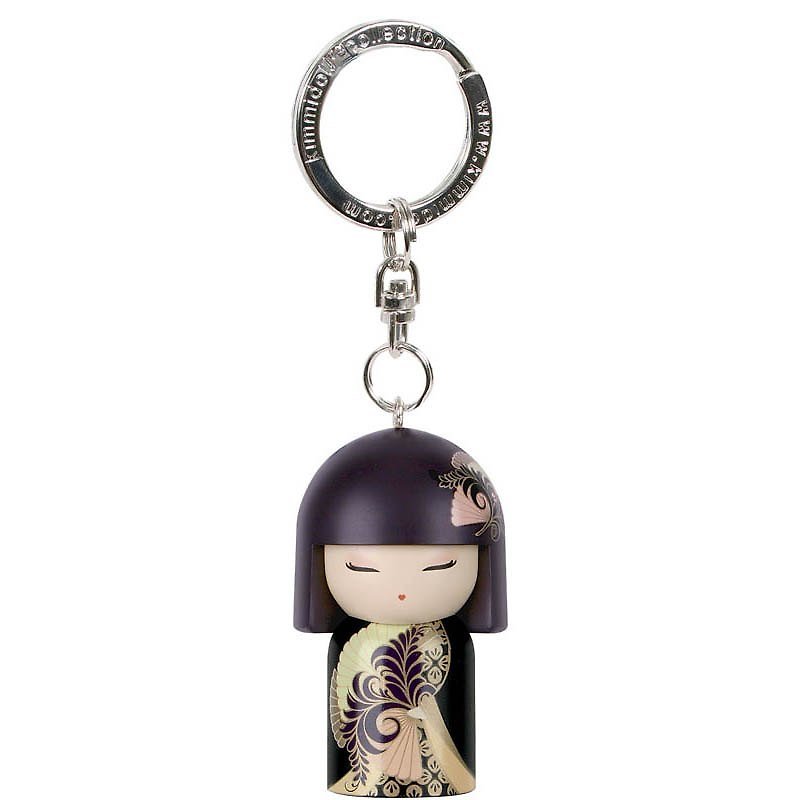 Kimmidoll 和福娃娃 钥匙圈 Chikako - 钥匙链/钥匙包 - 其他材质 黑色