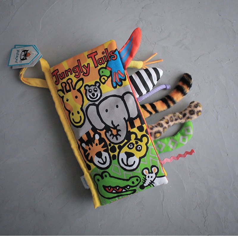 Jungly Tails 丛林动物尾巴书 封面有声 - 玩具/玩偶 - 聚酯纤维 黄色