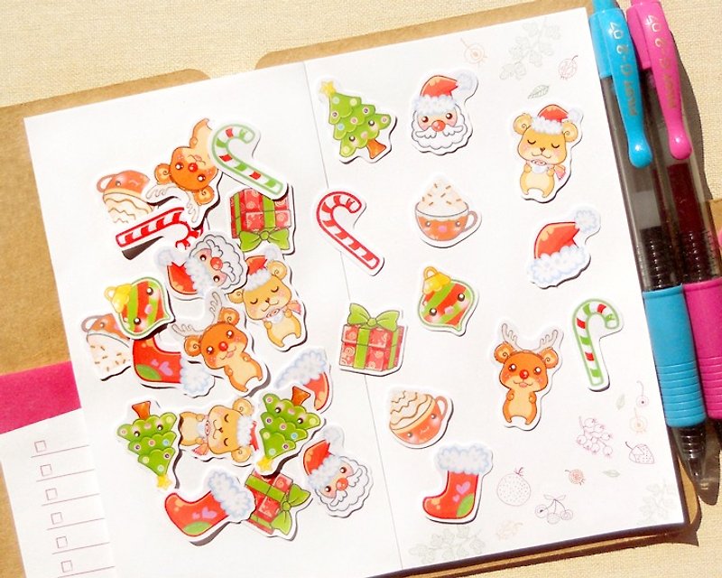 圣诞贴纸 (30入) - 手帐贴纸系列 - 圣诞节快乐 Merry Christmas Stickers - 贴纸 - 纸 多色