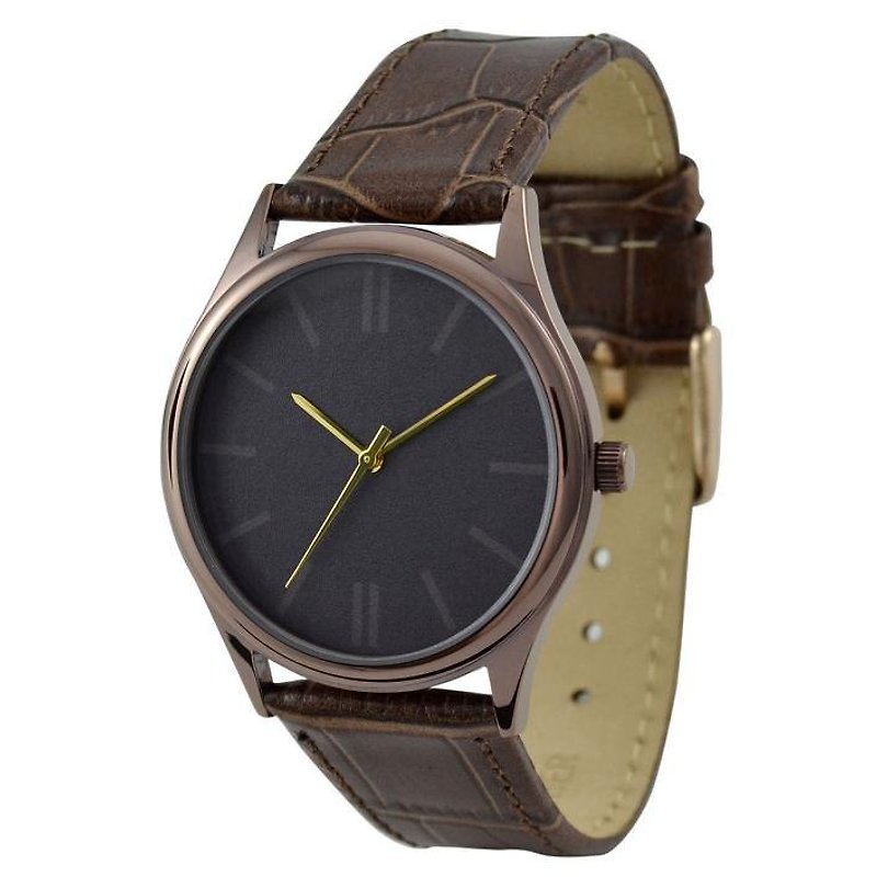 隐约手表(棕色) - 男表/中性表 - 其他金属 咖啡色