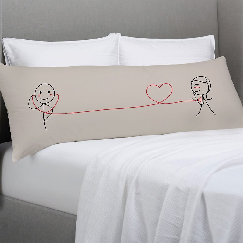 CHECK YOUR LOVE Light Grey Body Pillowcase by Human Touch - 枕头/抱枕 - 其他材质 卡其色