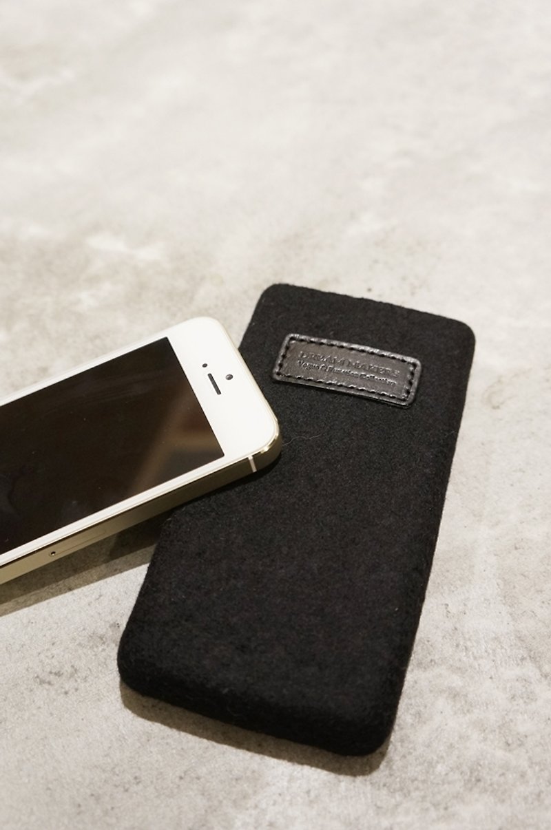 无缝手机包 低调黑 iphone SE专用 - 手机壳/手机套 - 羊毛 黑色