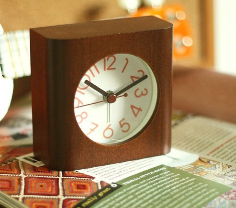 棕爱一生-经典闹钟 - 时钟/闹钟 - 木头 咖啡色