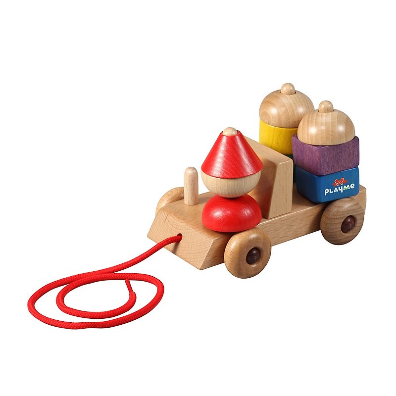欢乐礼物车 Gift Car-木制拖拉玩具 - 玩具/玩偶 - 木头 