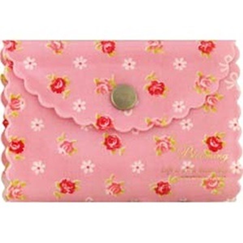 日本【LABCLIP】Frill 系列卡片收纳夹_扣式/ 粉红色#10个内袋#名片收纳 - 名片夹/名片盒 - 塑料 粉红色