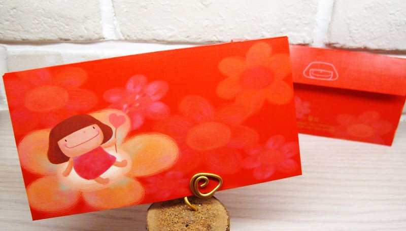 小蘑菇红包袋A款-花开富贵 - 红包/春联 - 纸 红色