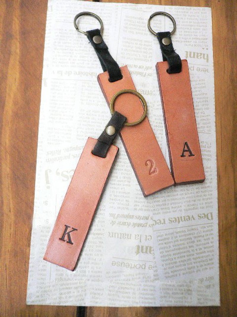 sienna饭店钥匙6mm厚真皮钥匙圈(定制款) - 钥匙链/钥匙包 - 真皮 咖啡色