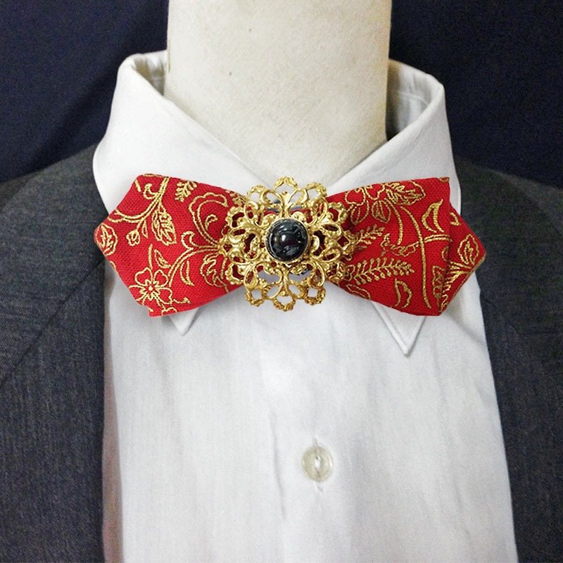 皇室红色领结bowtie[圣诞礼物][新年] - 领带/领带夹 - 其他材质 红色
