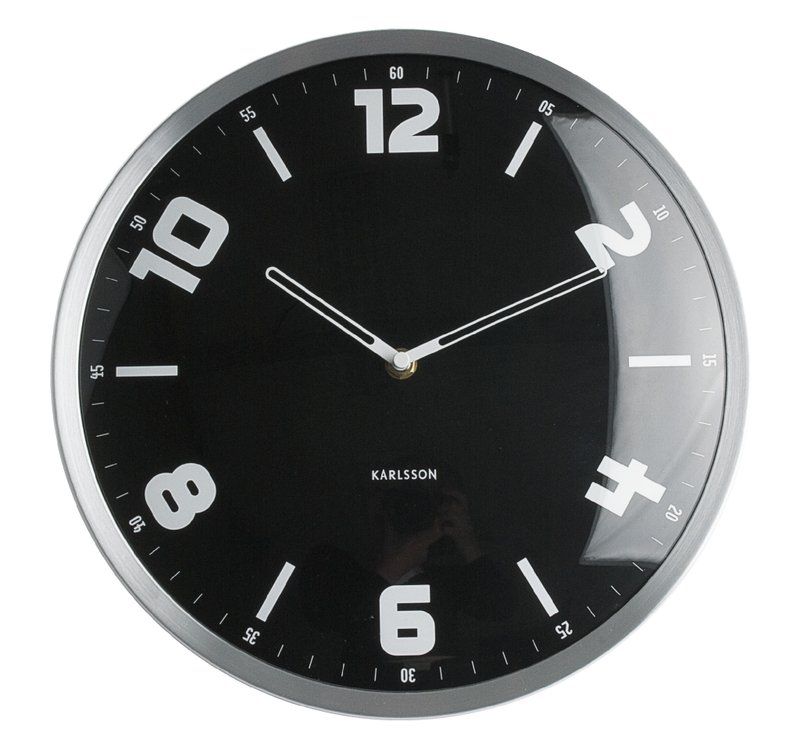 Karlsson Studio black number wall clock 荷兰Karlsson 黑色经典工作室挂钟 - 时钟/闹钟 - 其他金属 黑色