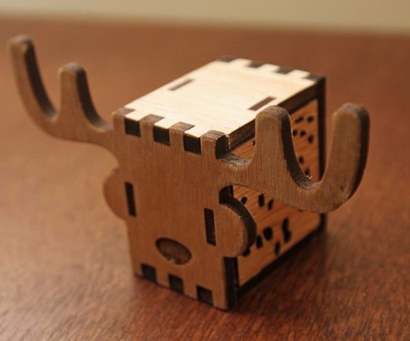 敲敲木-动物音乐盒(鹿)-DIY - 木工/竹艺/纸艺 - 木头 咖啡色