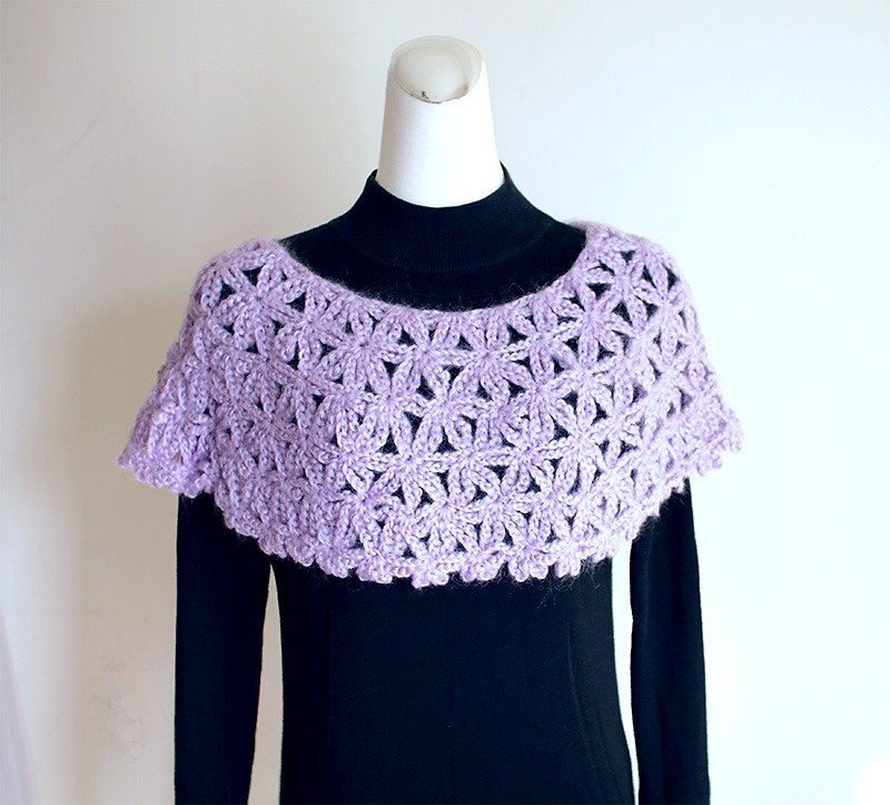 轻柔保暖小斗篷(紫) - 女装针织衫/毛衣 - 羊毛 紫色