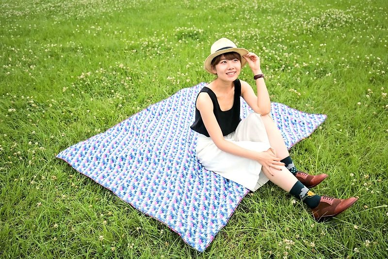 旅人。野餐 // 翻滚吧小马露营野餐垫 桌垫（附收纳袋） - 野餐垫/露营用品 - 防水材质 蓝色
