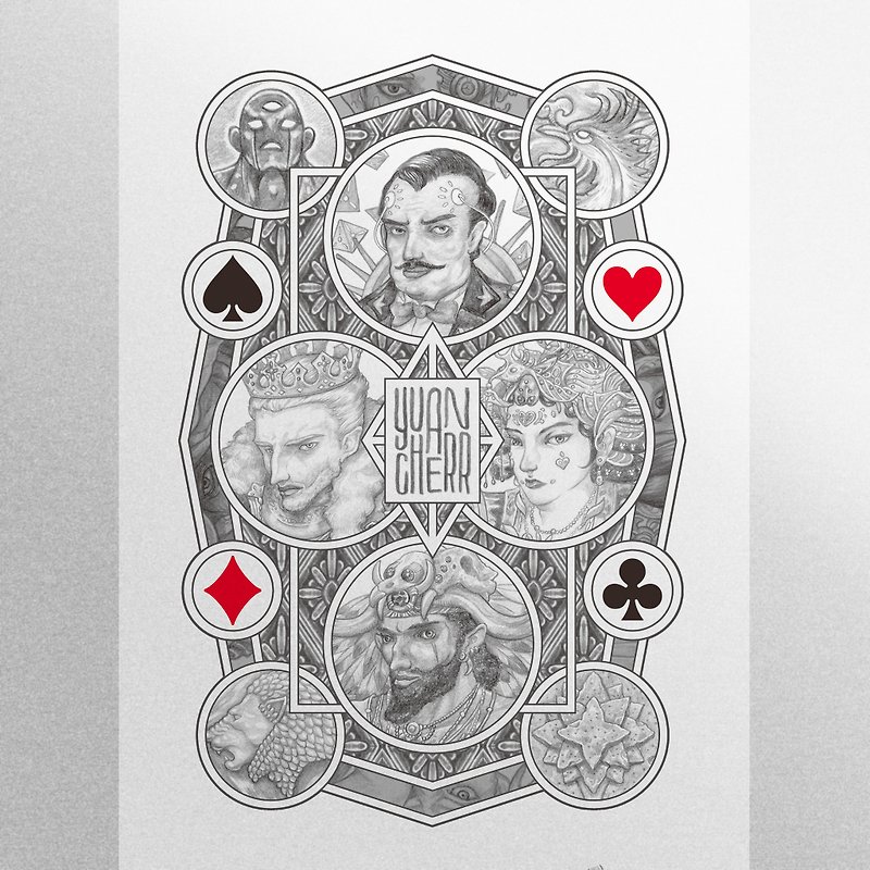 四王国扑克牌 / 4KINGDOMS / 插画创作扑克牌 - 其他 - 纸 