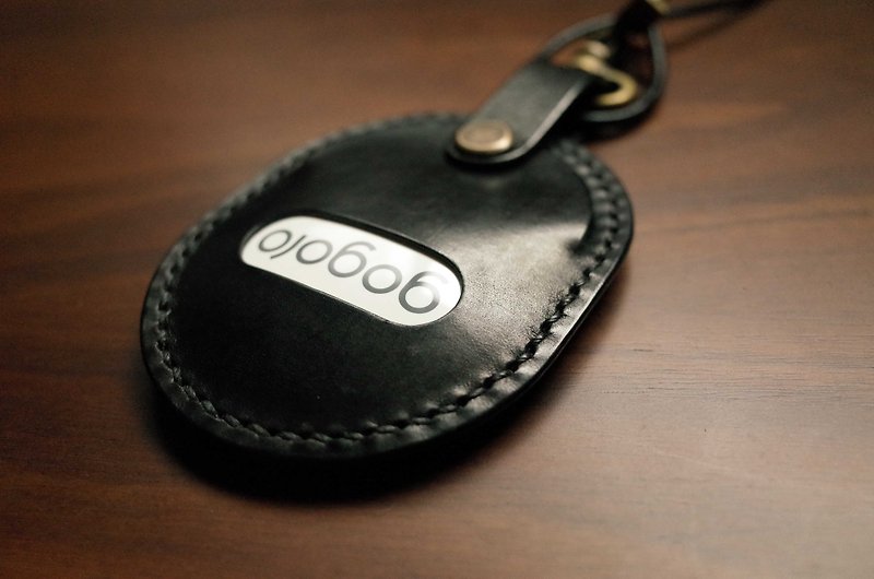 GOGORO EC-05 Ai-1机车钥匙皮套－圆润造型款－黑色 - 钥匙链/钥匙包 - 真皮 黑色