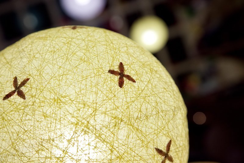 【黄色压花】手工编织球灯罩 - 灯具/灯饰 - 其他材质 黄色
