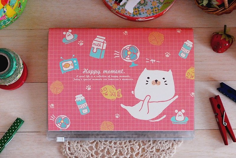 Mori Shu 票根收藏本-包子猫热情好食光-红色 (附收纳书套) - 笔记本/手帐 - 纸 红色