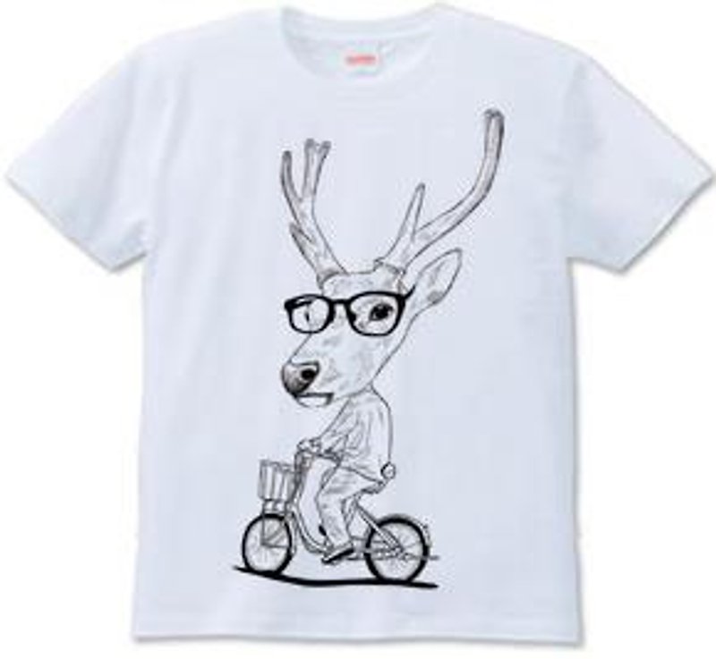 Deer　bicycle（6.2oz） - 女装 T 恤 - 其他材质 