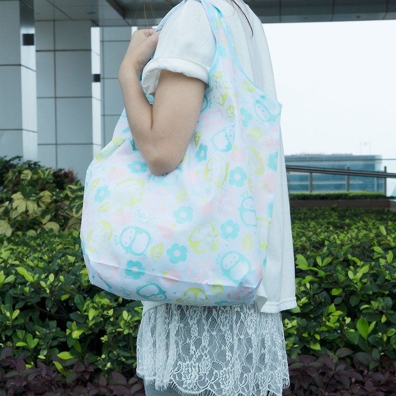 可摺式环保购物袋（Fancy） - E007SQB - 侧背包/斜挎包 - 其他材质 蓝色