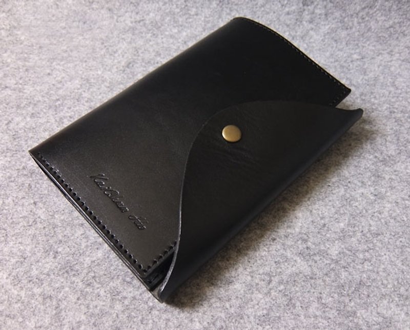 活页笔记本+钞票袋 弧形上盖升级版 A6-Size  个性黑 - 笔记本/手帐 - 真皮 多色