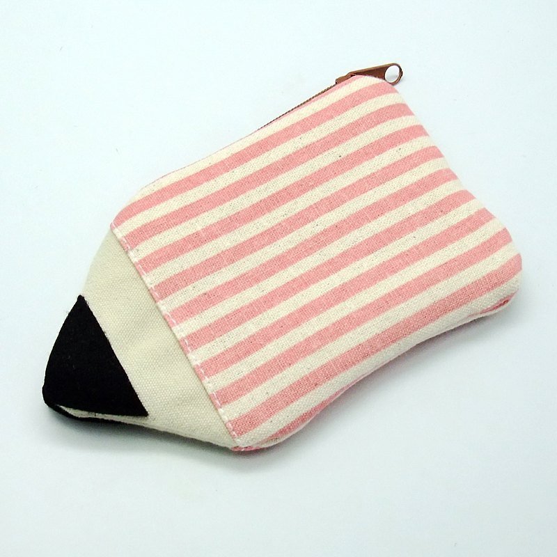 拉链零钱包，钥匙包，耳机包，小物包 (铅笔b) (ZS-70) - 零钱包 - 其他材质 粉红色