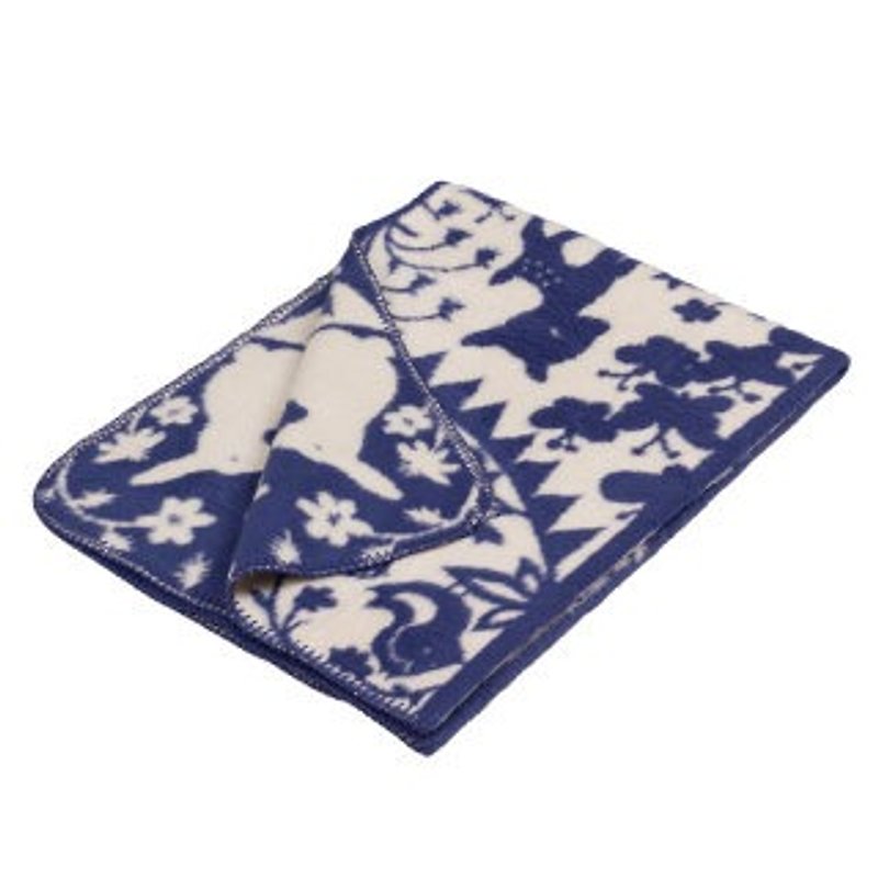 Fabulous Goose 超柔软刷毛棉毯 有机棉系列-童话森林(蓝) - 寝具 - 其他材质 蓝色