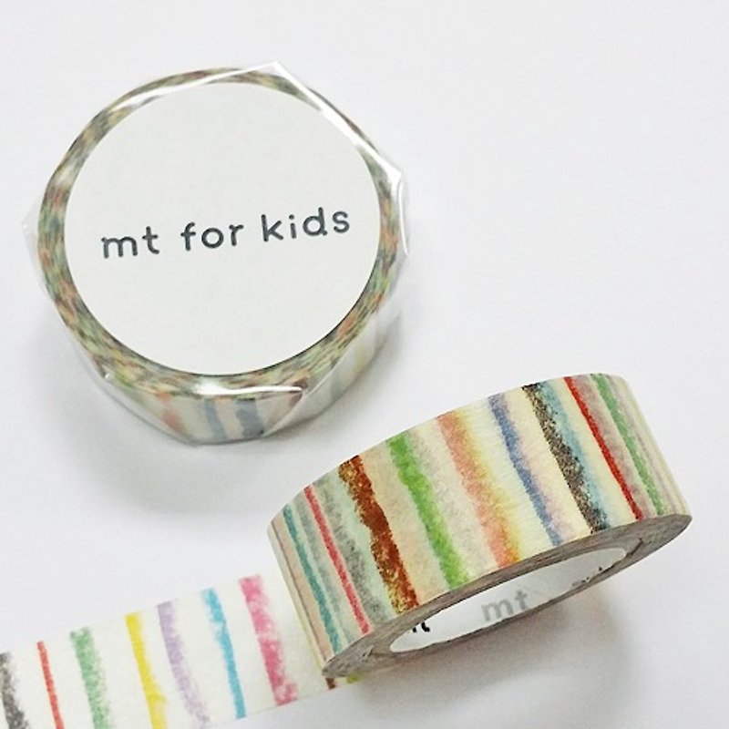 mt 和纸胶带 KIDS【蜡笔线条(MT01KID019)】 - 纸胶带 - 纸 多色