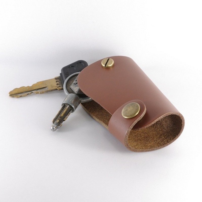 卡夫卡 短版钥匙包 /褐 - 钥匙链/钥匙包 - 真皮 咖啡色