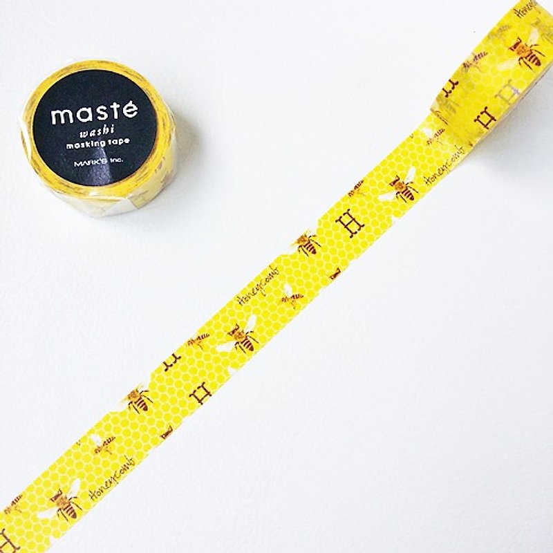 maste 和纸胶带 Multi Nature【蜂巢(MST-MKT63-A)】 - 纸胶带 - 纸 黄色