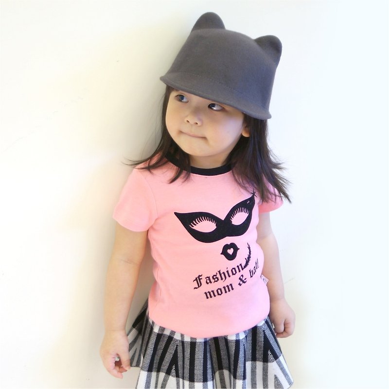 PUREST 眼罩侠 短袖 T恤 上衣 【100%台湾制造·】粉色款 - 童装上衣 - 棉．麻 粉红色