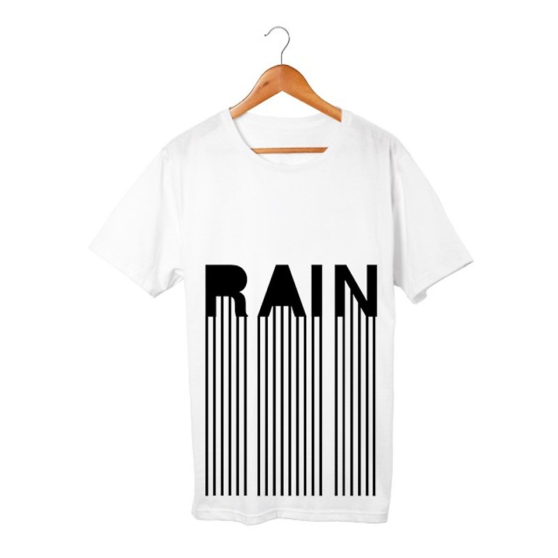 Rain T-shirt - 中性连帽卫衣/T 恤 - 棉．麻 白色