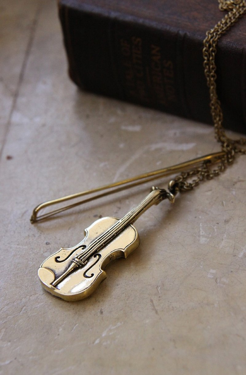 Violin necklace by linen. - 项链 - 其他金属 