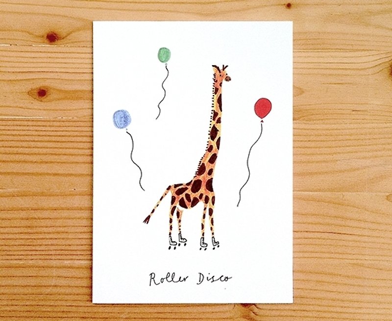 全球插画家系列 - Nina Cosford Greeting Card "ROLLER DISCO" - 卡片/明信片 - 纸 