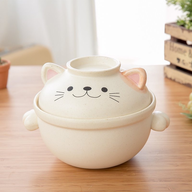 sunart 猫咪陶锅 │ S │ - 厨房用具 - 其他材质 白色