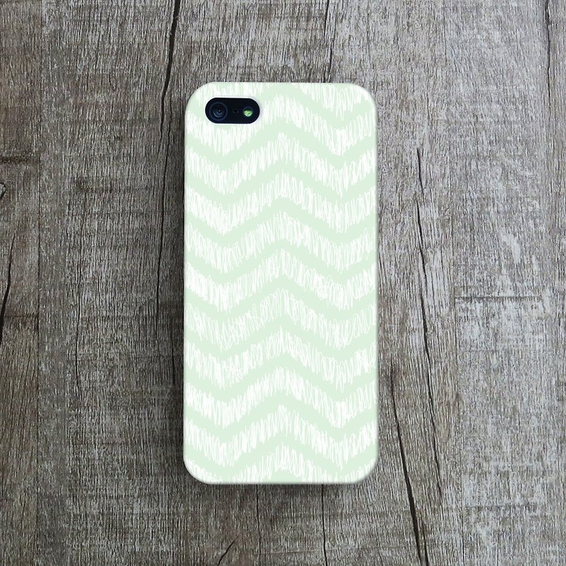 OneLittleForest - 原创手机保护壳- iPhone 4, iPhone 5, iPhone 5c- 手绘波浪纹 - 手机壳/手机套 - 塑料 绿色